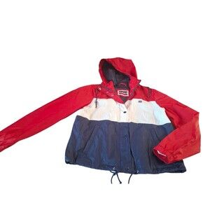 Levi's Rain Slicker Size S Red White Blue USA patriotic